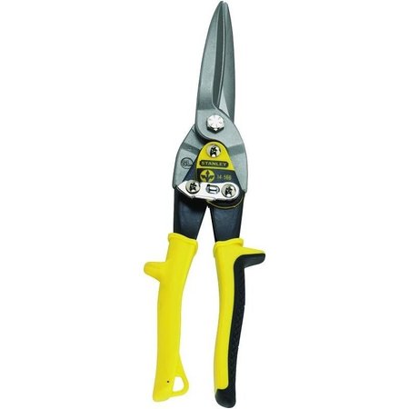 STANLEY Aviation Snip, 13 in OAL, 395 in L Cut, Straight Cut, Alloy Steel Blade, CushionGrip Handle FMHT73561/14-566